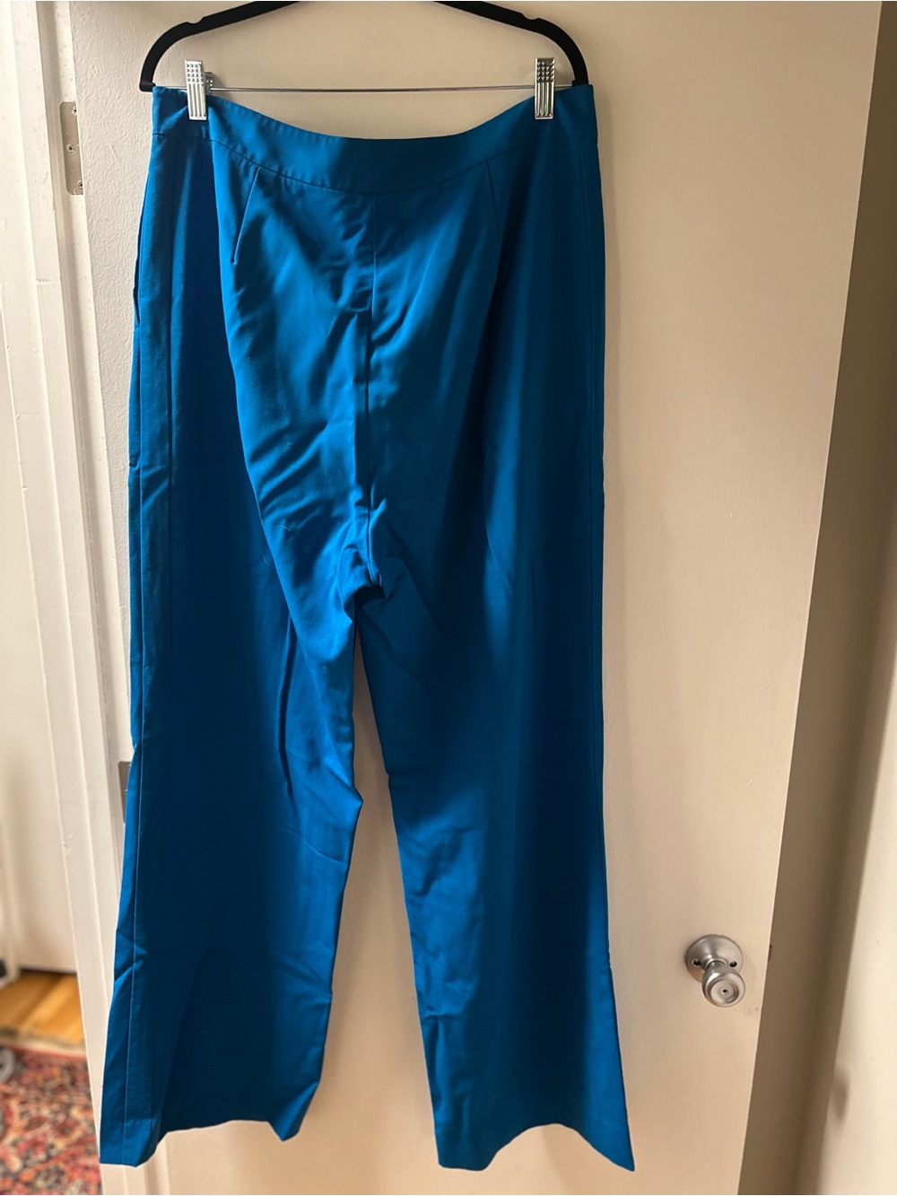 Dianne Von Firstenberg Bright Teal Wide-Leg Pants